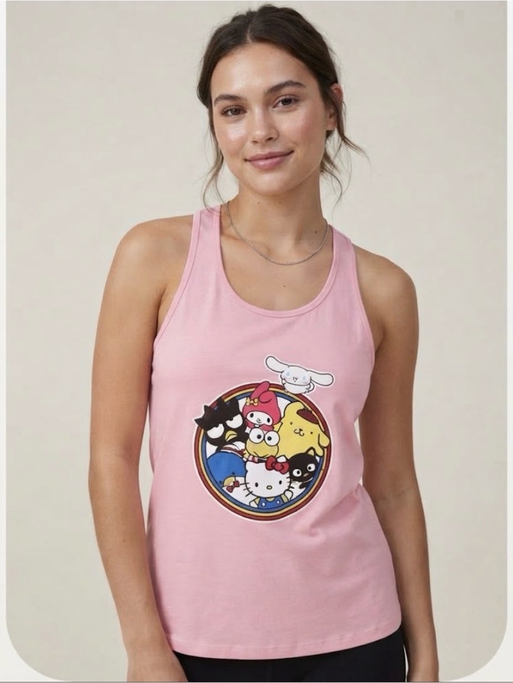 NWOT Hello Kitty Sanrio Pink Graphic Tank Top